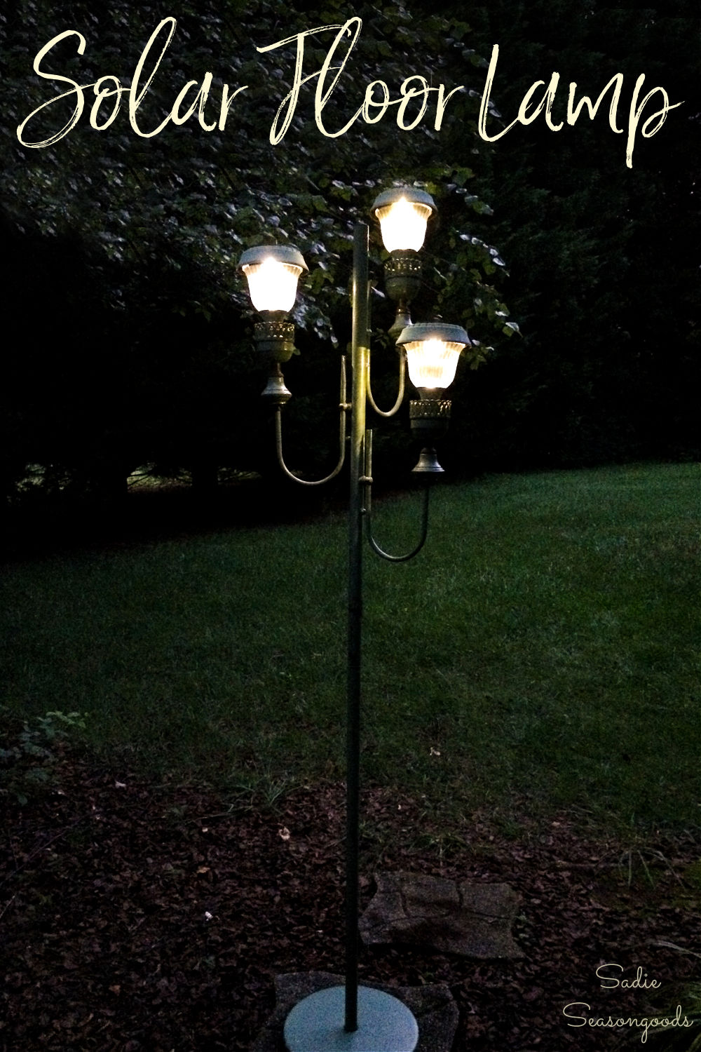 outdoor solar floor lamp