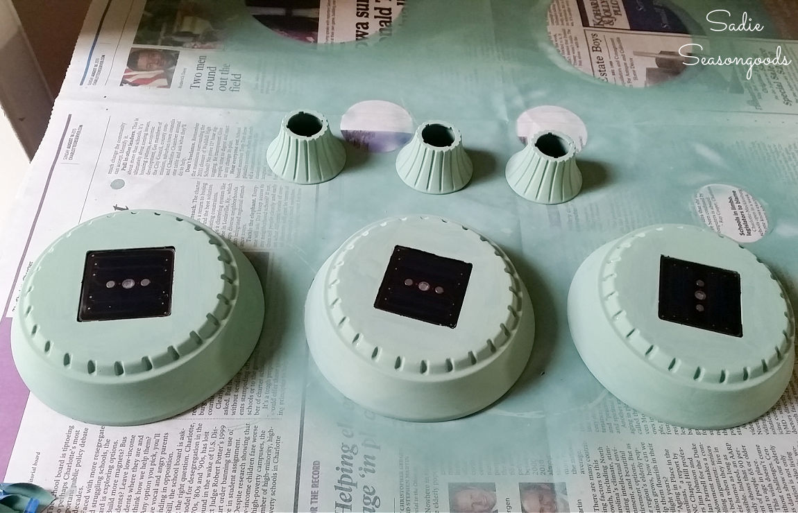 painted solar lights