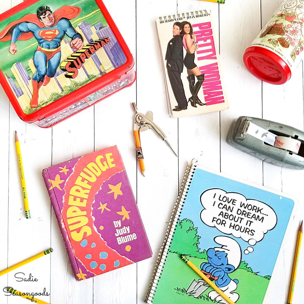 School supplies from the 80s
