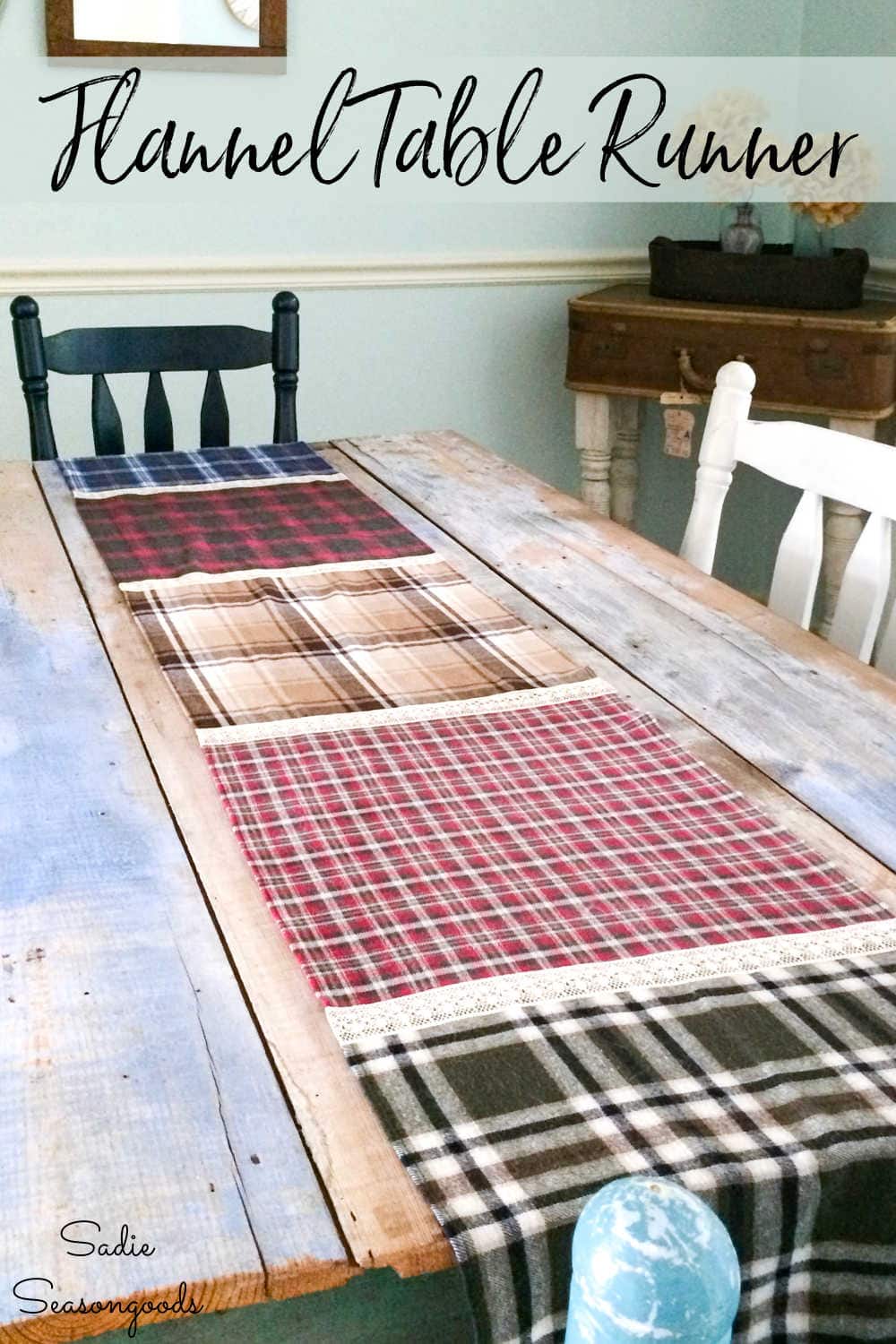 plaid table runner from fall flannels