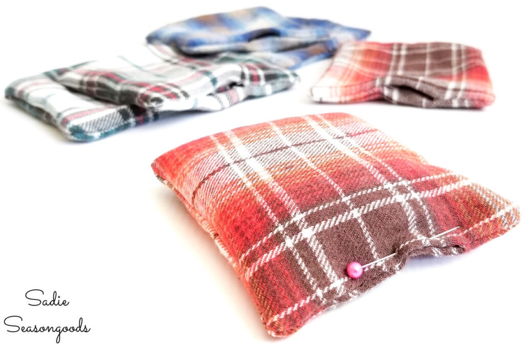DIY Hand Warmers from Flannel Shirts