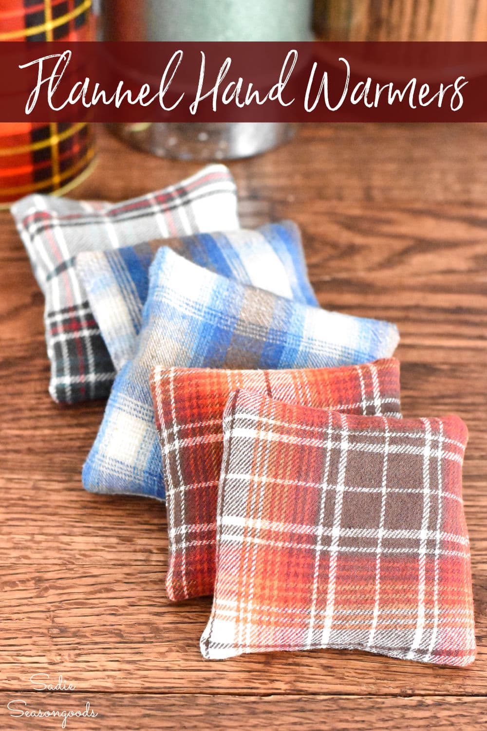 DIY hand warmers from flannel shirts