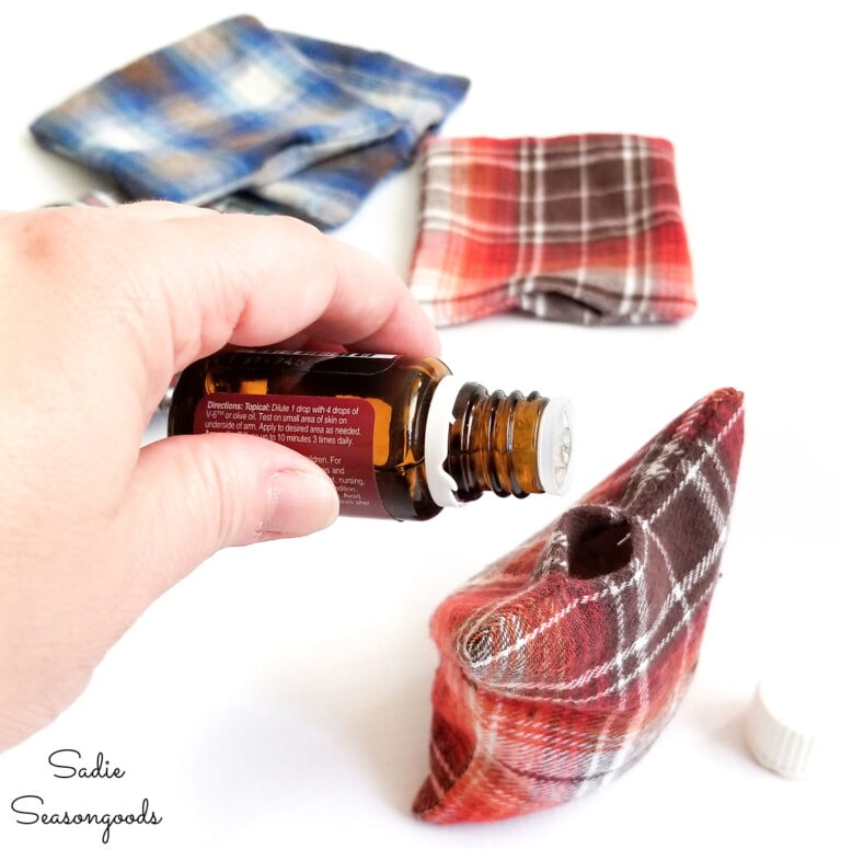 DIY Hand Warmers from Flannel Shirts
