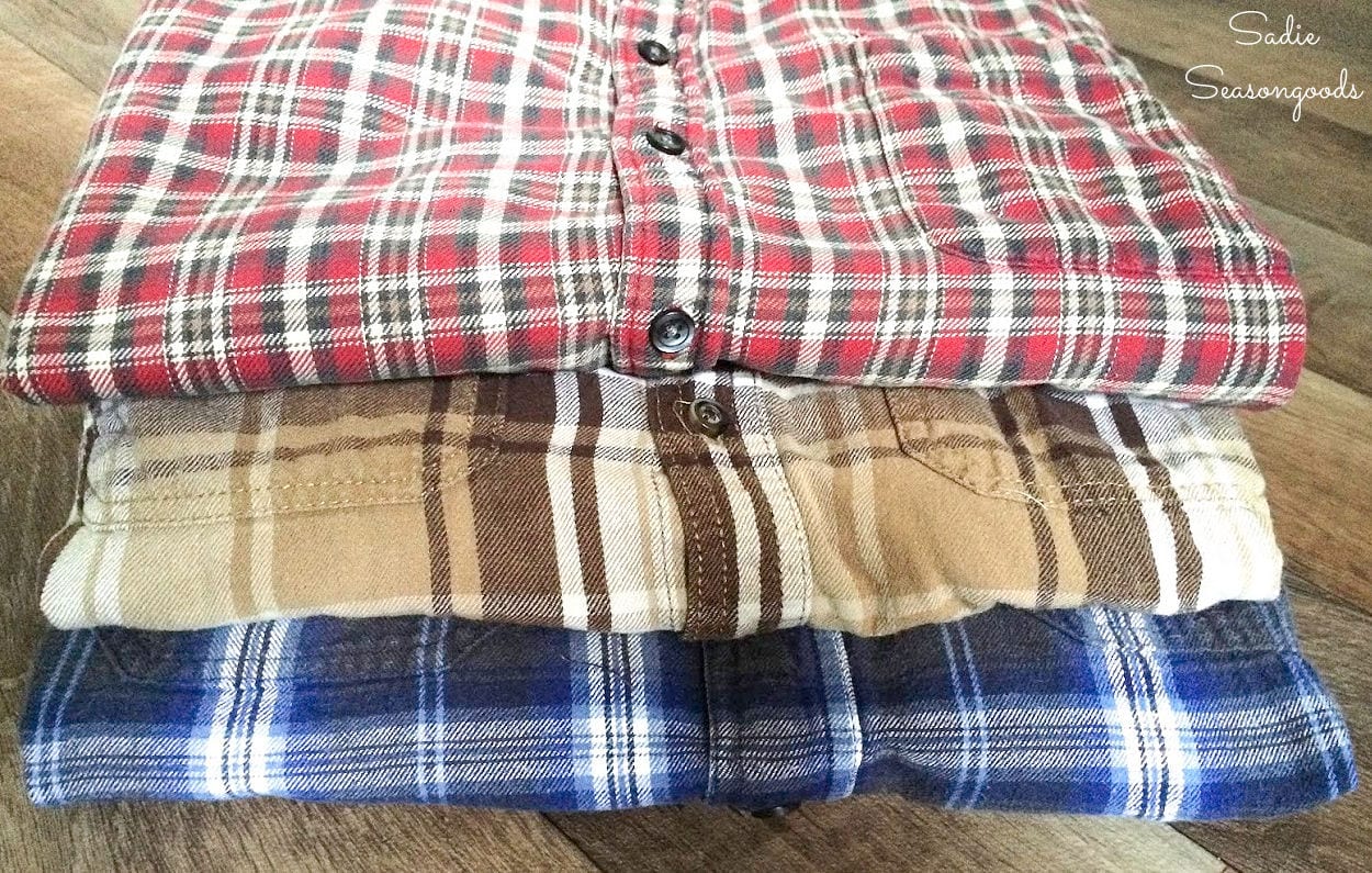 Flannel shirts for easy upcycling ideas