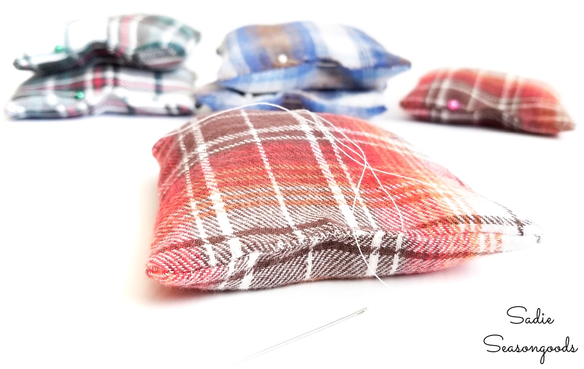 How to make hand warmers from flannel shirts