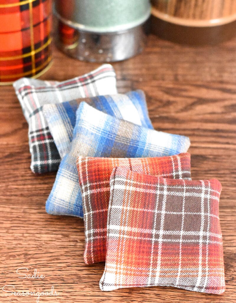 DIY Hand Warmers from Flannel Shirts