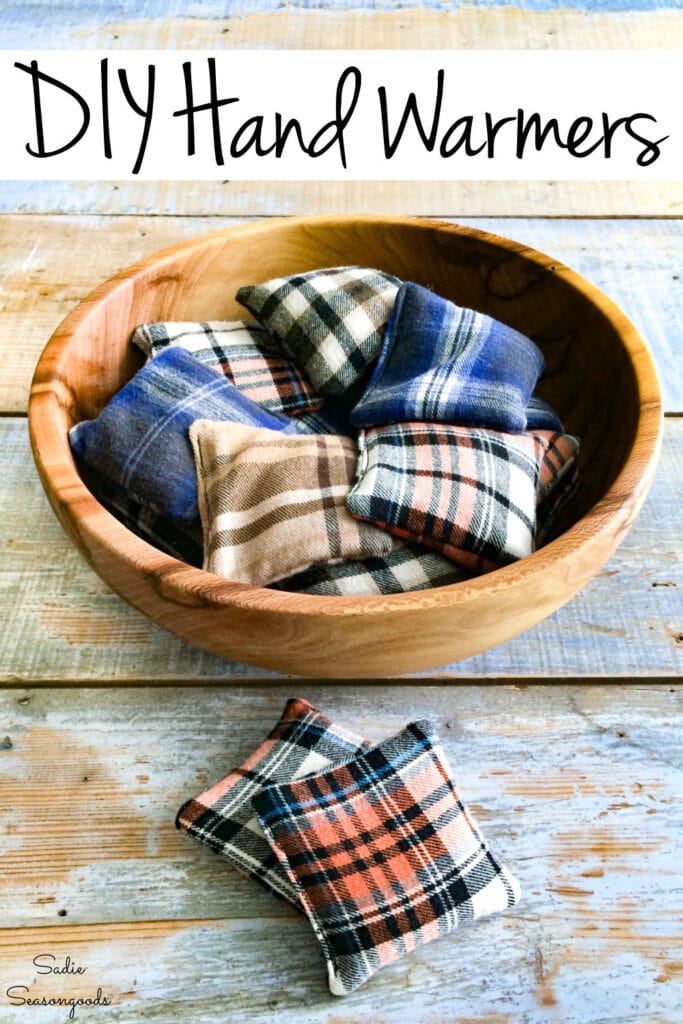DIY Hand Warmers from Flannel Shirts