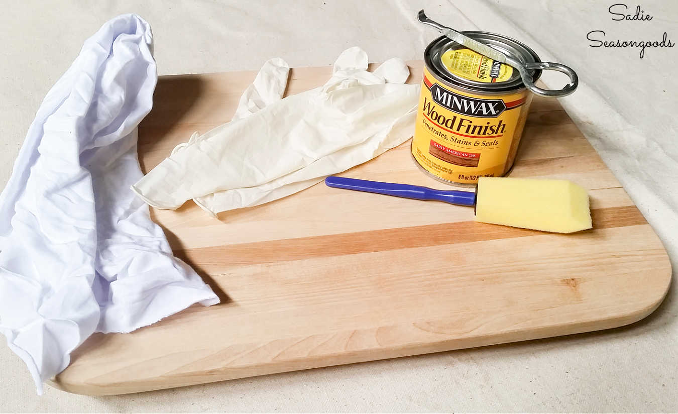 wood stain for a farmhouse tray