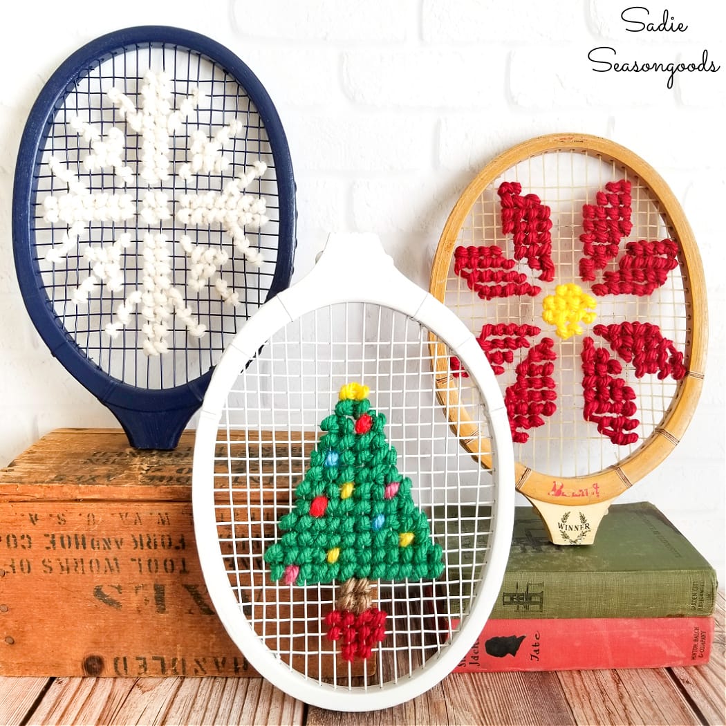 Cross Stitch Portrait Hoop Ornaments - Spot of Tea Designs