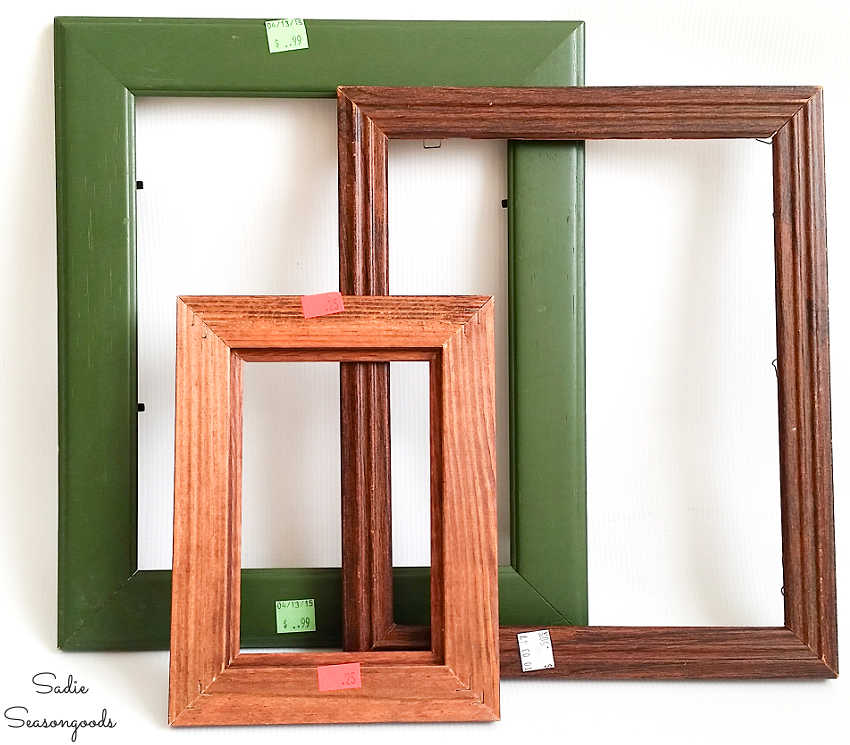 picture frames to upcycle into christmas presents