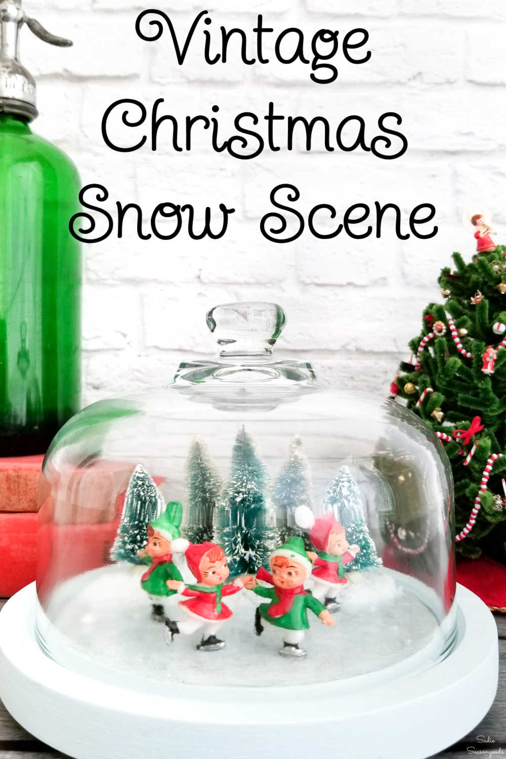 diy snow scene for christmas