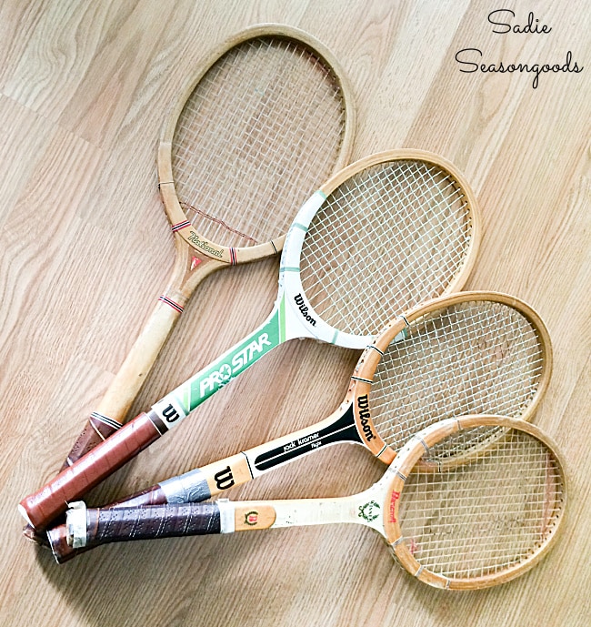 Wooden tennis racket for craft projects