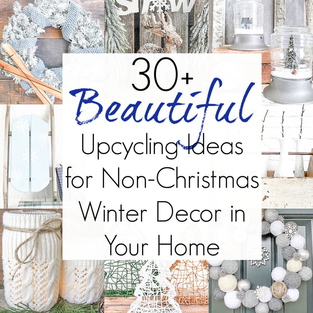 Christmas and Winter Home Decor with Nesting Baskets