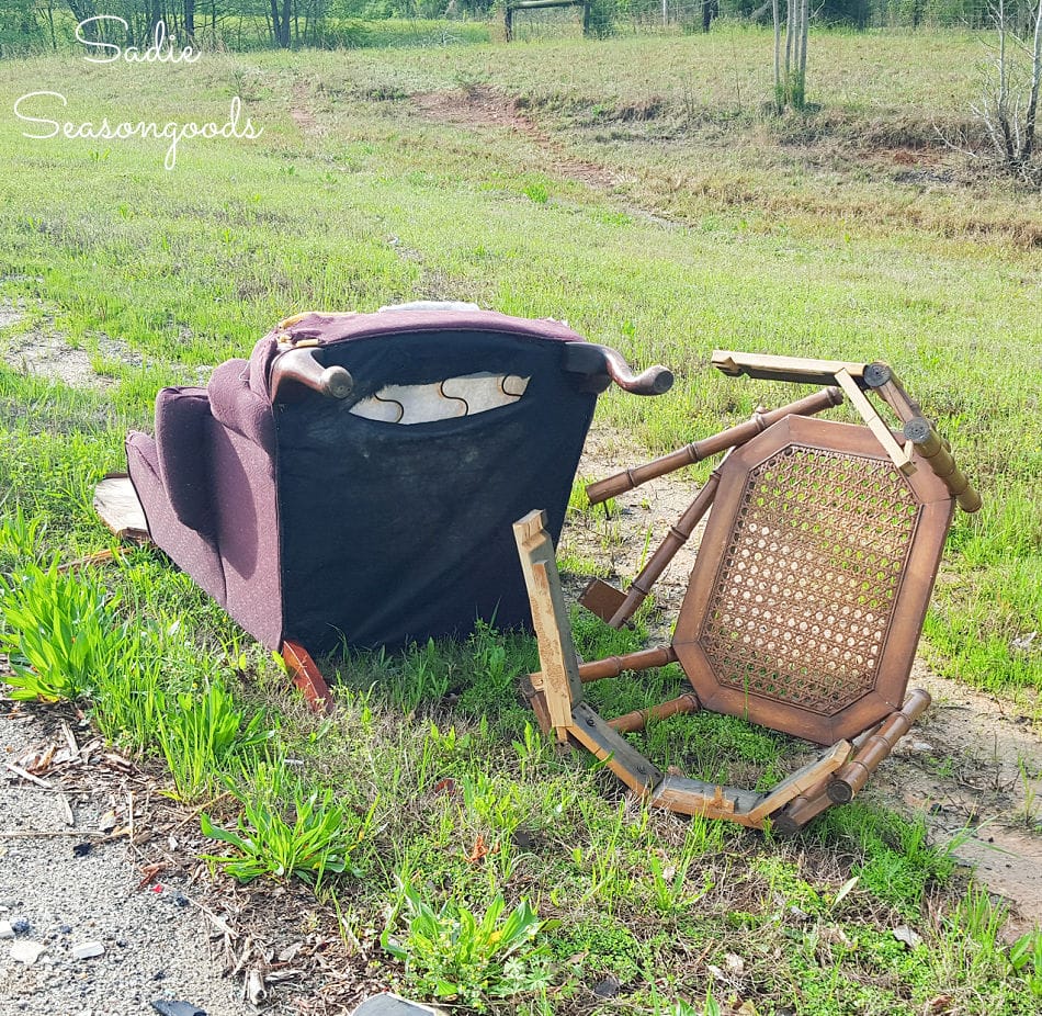 furniture on the side of the road