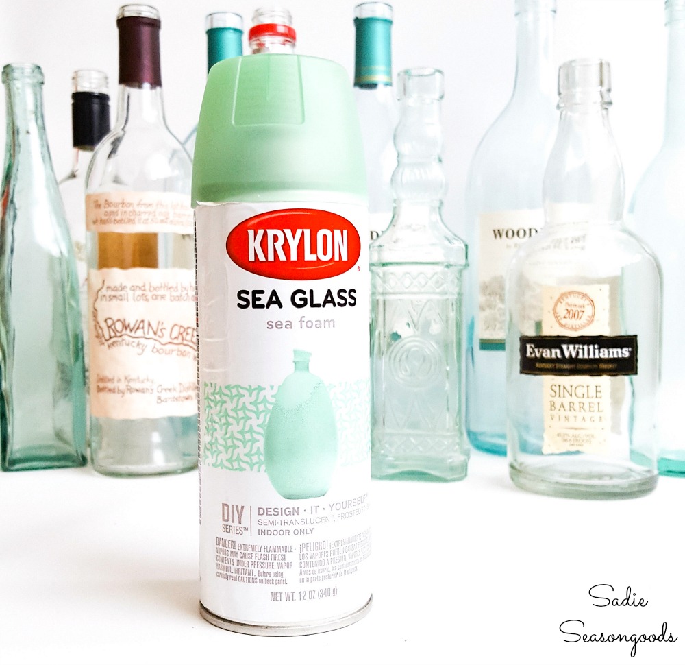 Sea glass paint to use on empty liquor bottles