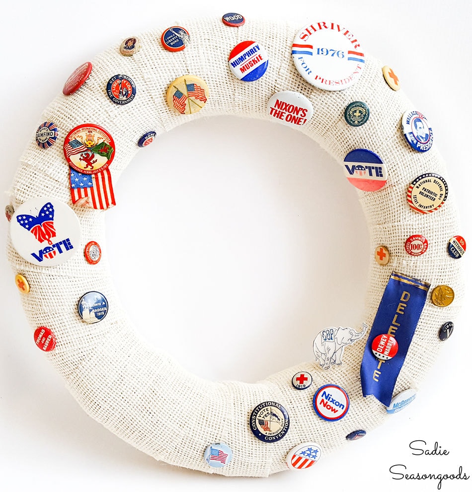 craft idea for vintage campaign buttons