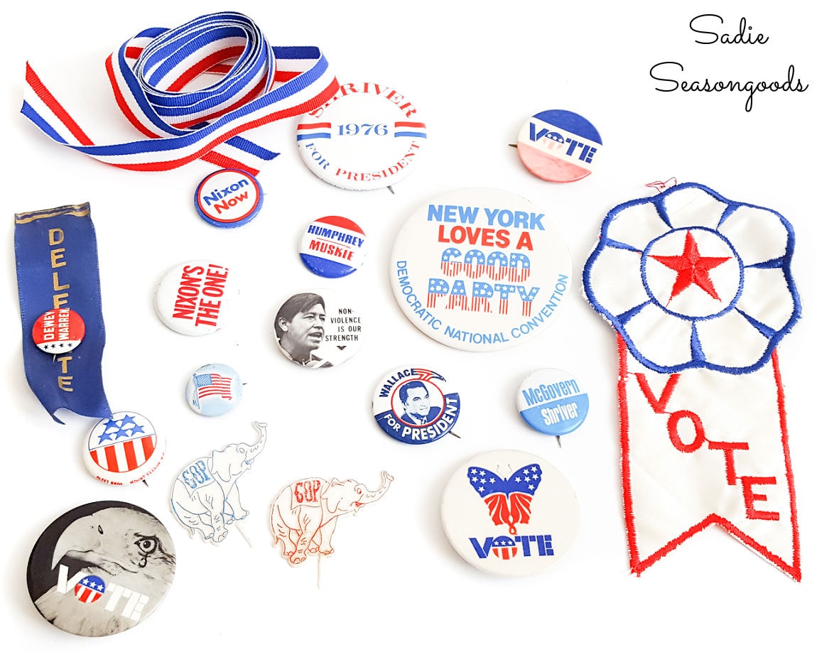 vintage election buttons