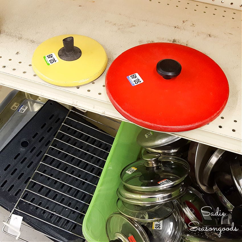 Pot lids at Goodwill