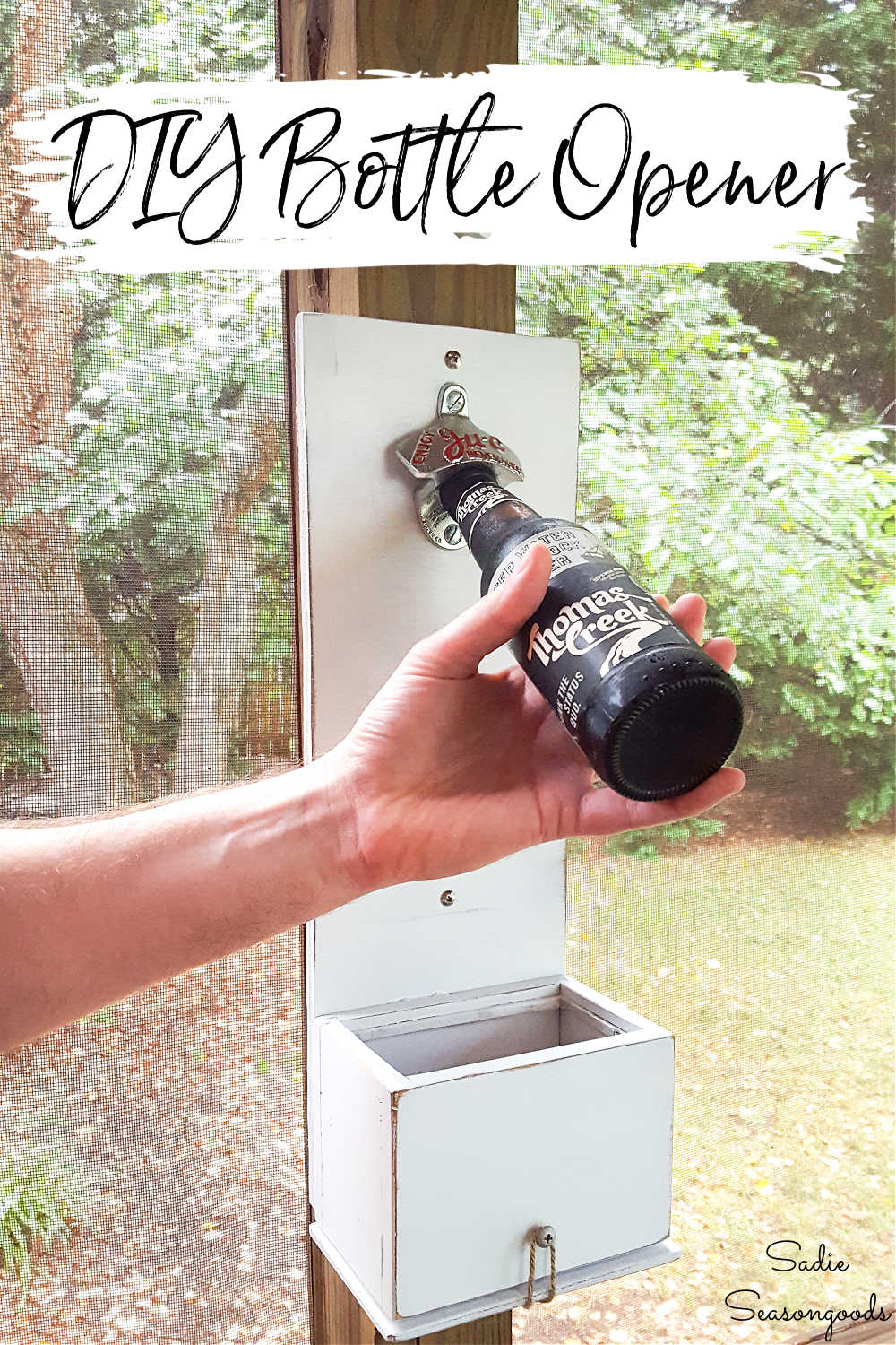 bottle opener with cap catcher