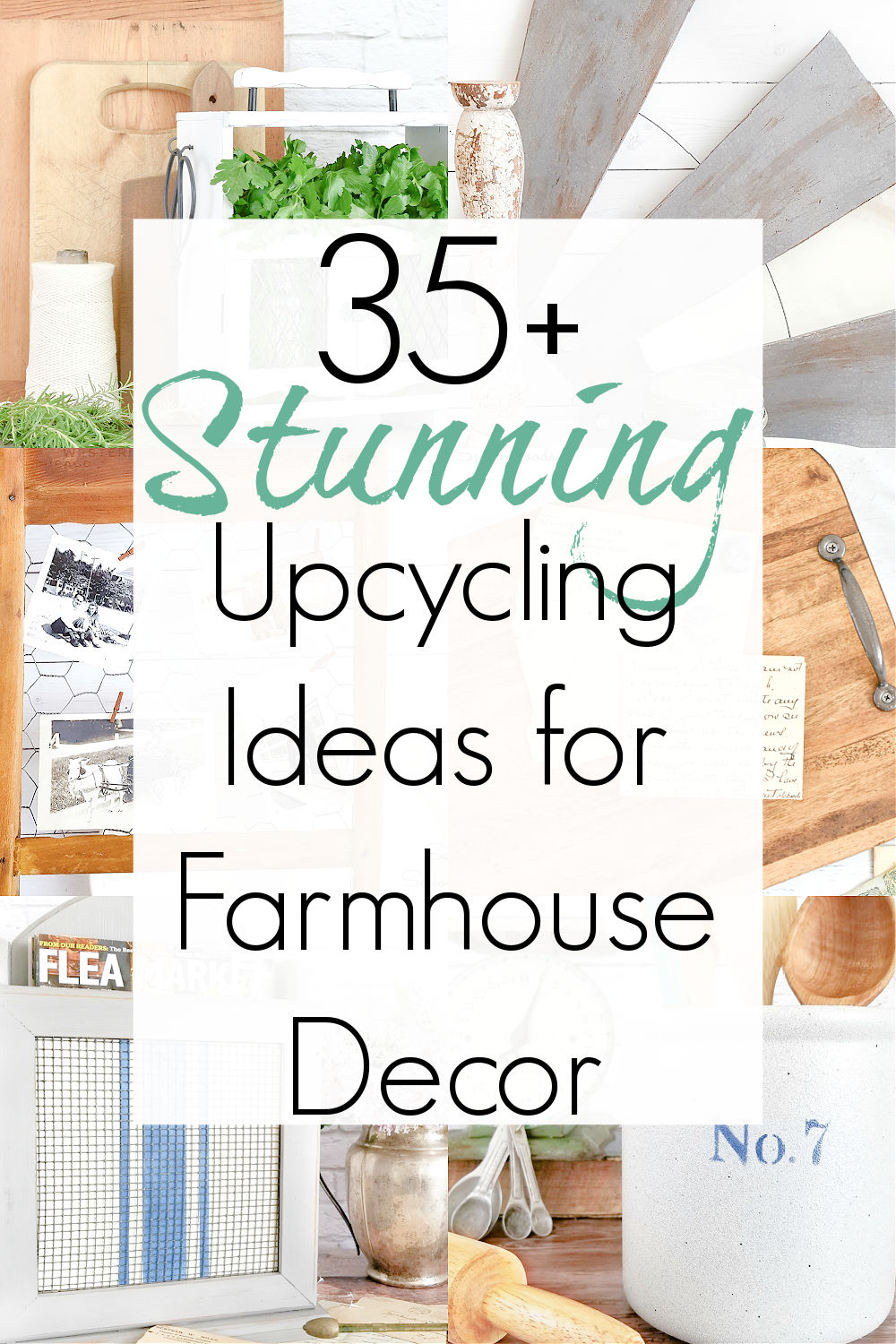 upcycling ideas for farmhouse decor on a budget