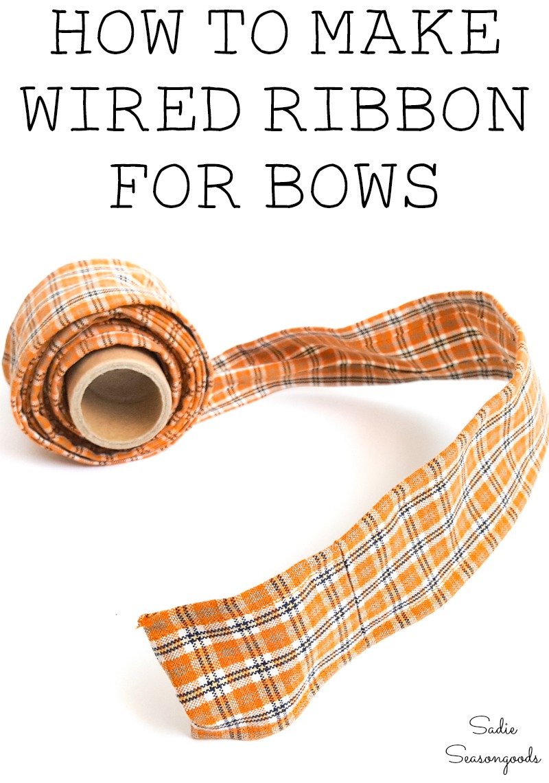 How to make wired ribbon for bows on wreaths