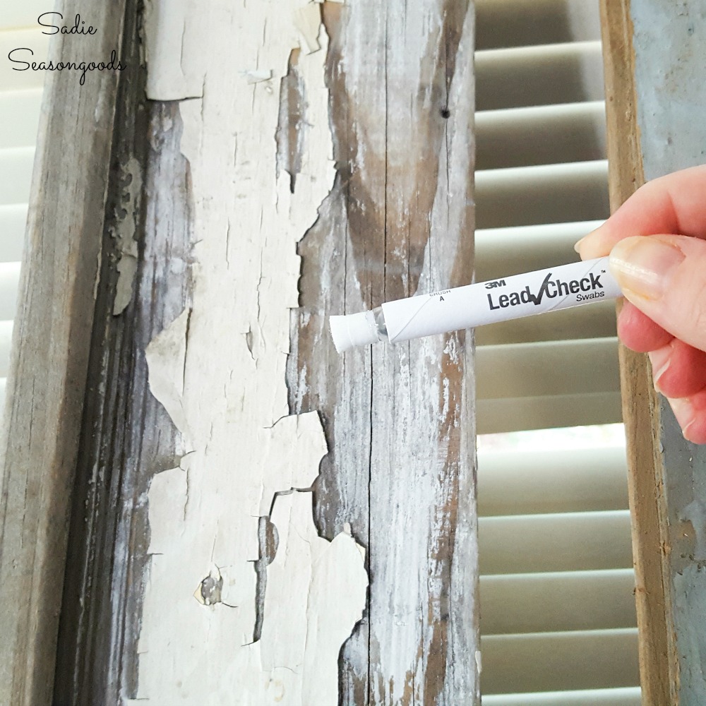Testing the salvaged wood for lead based paint