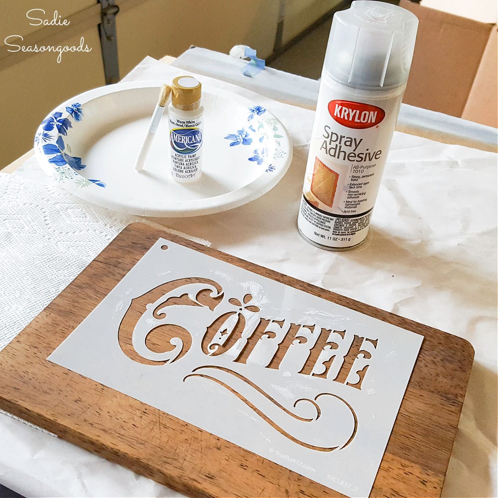 Stencil for a DIY coffee sign