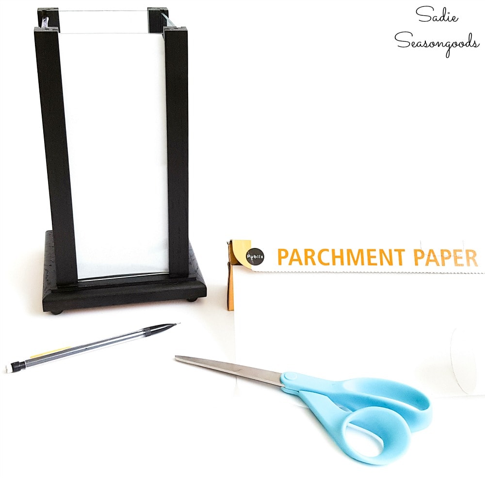 Parchment paper to diffuse the light from a lantern
