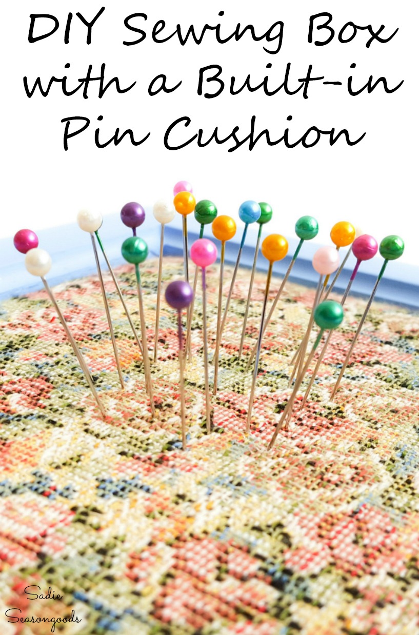 Sewing starter kit with a built-in pin cushion