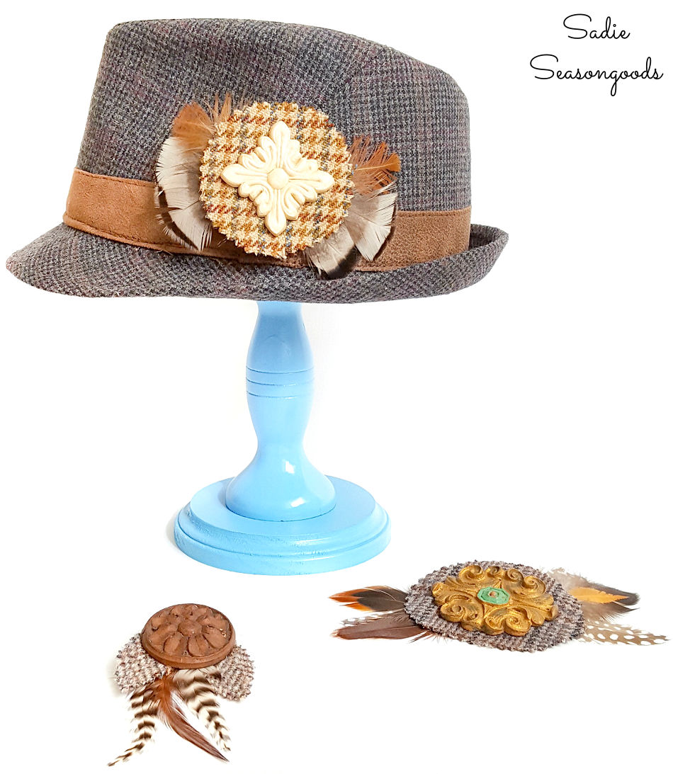 decorating hats with diy jewelry