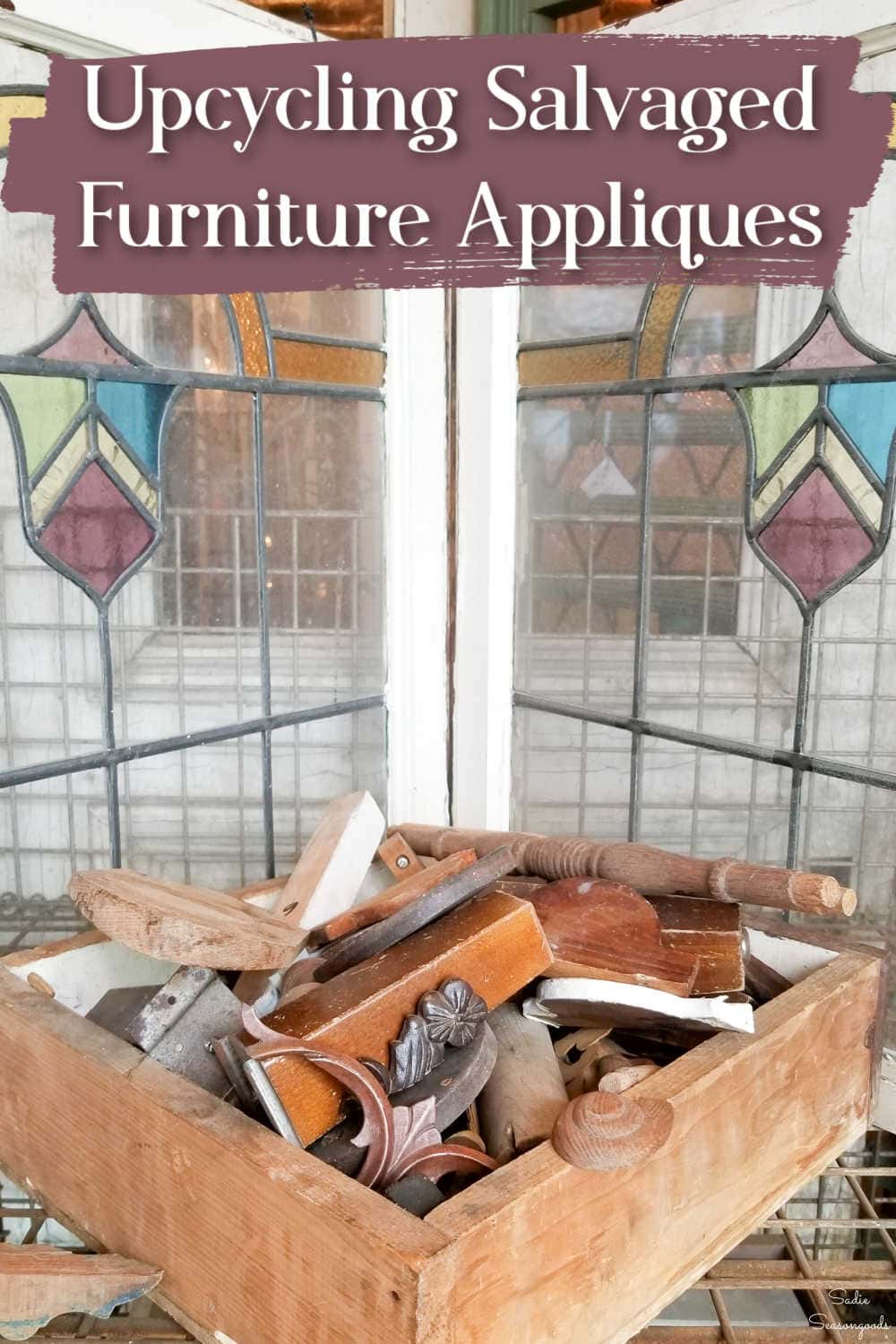 how to upcycle wood medallions from antique furniture