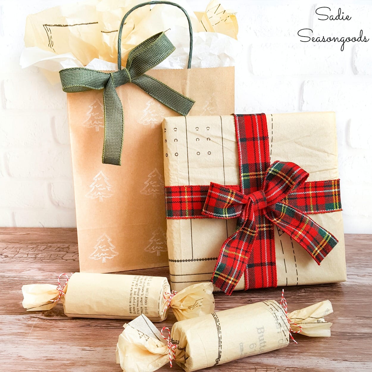 Sustainable gift wrapping with vintage sewing patterns