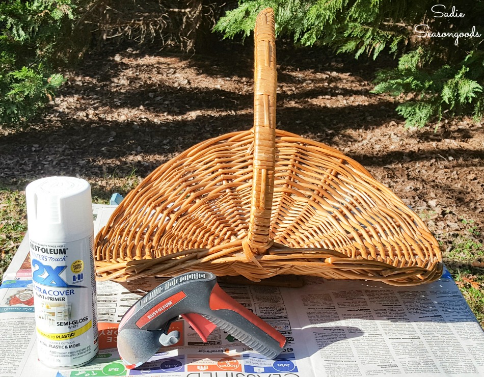 How to spray paint a basket