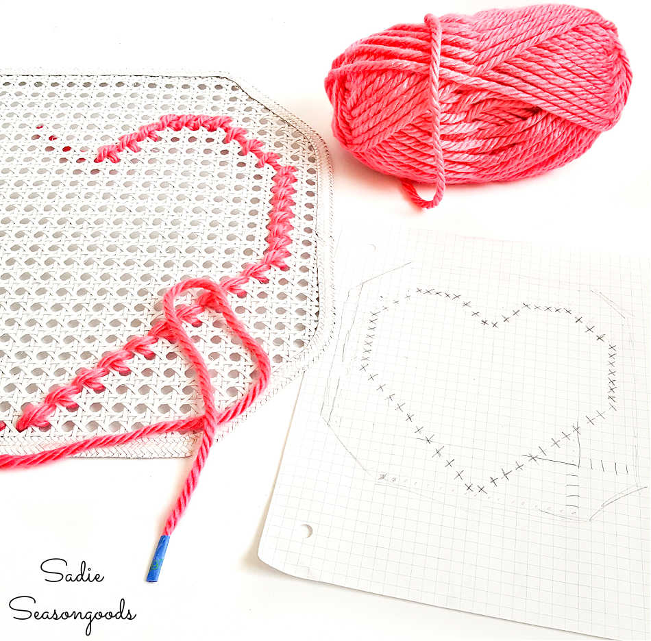 easy cross stitch pattern of a heart