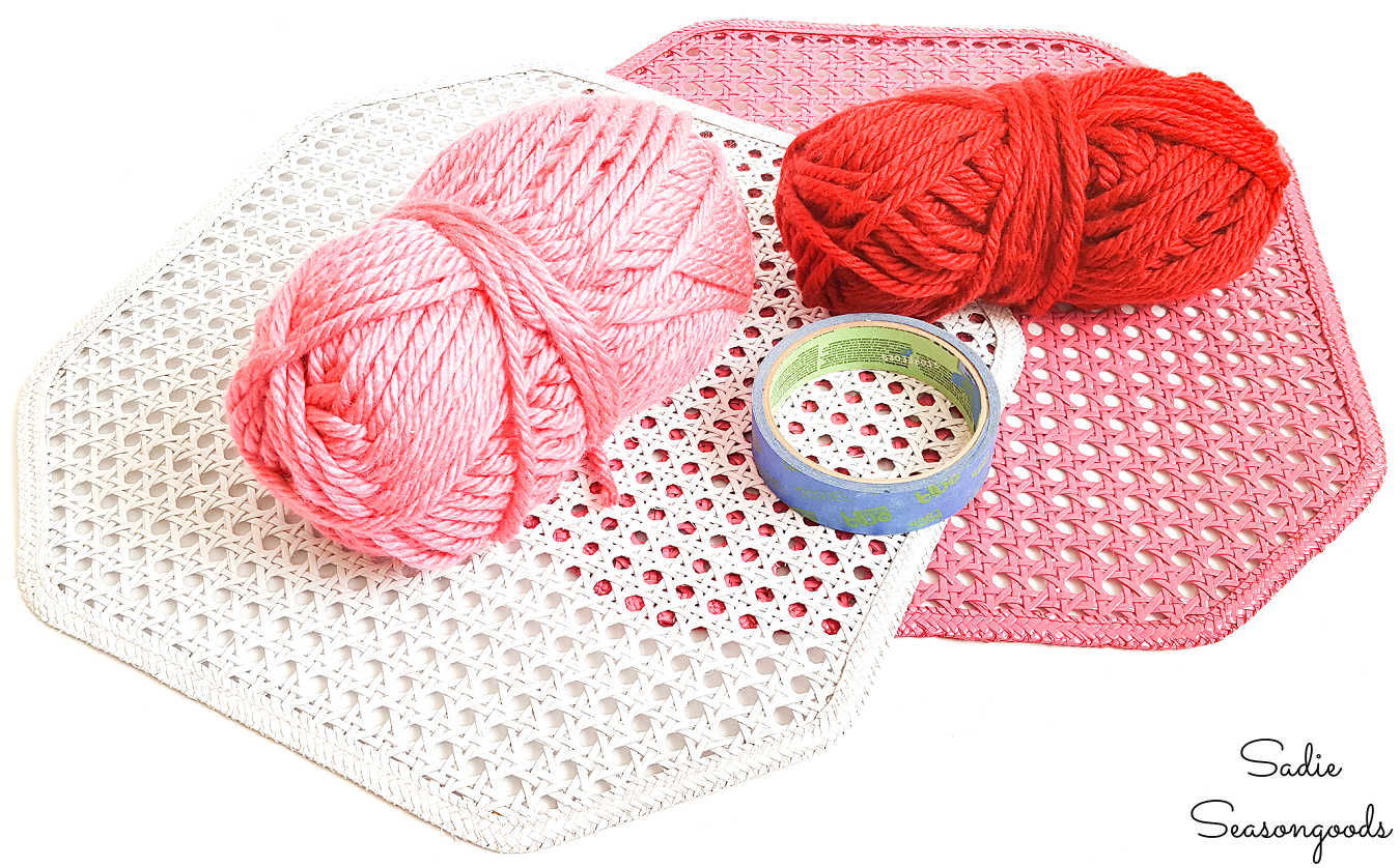 how to cross stitch with yarn