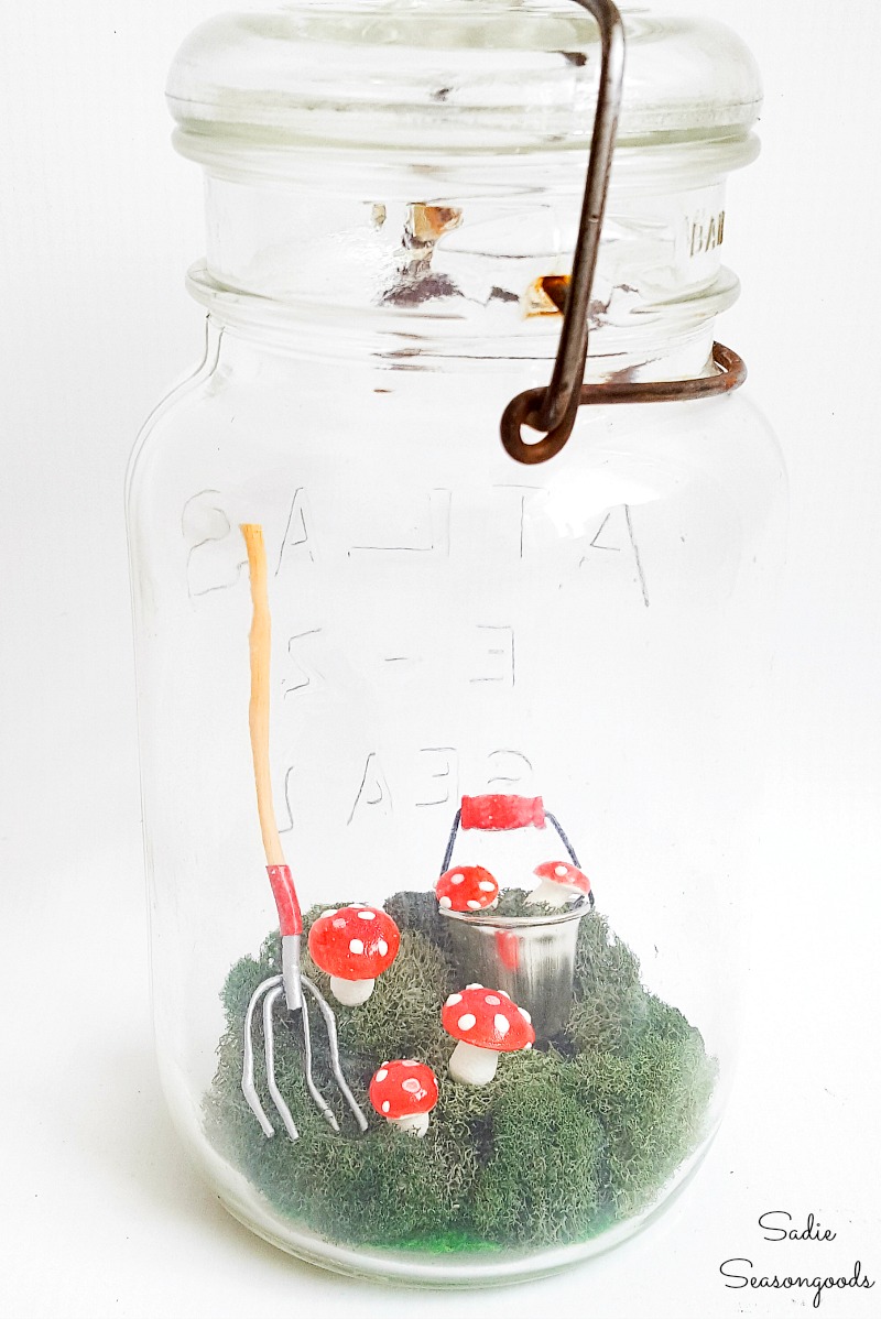 Miniature Dollhouse FAIRY GARDEN Accessories ~ Set of 4 Emply Glass Jars ~ NEW 