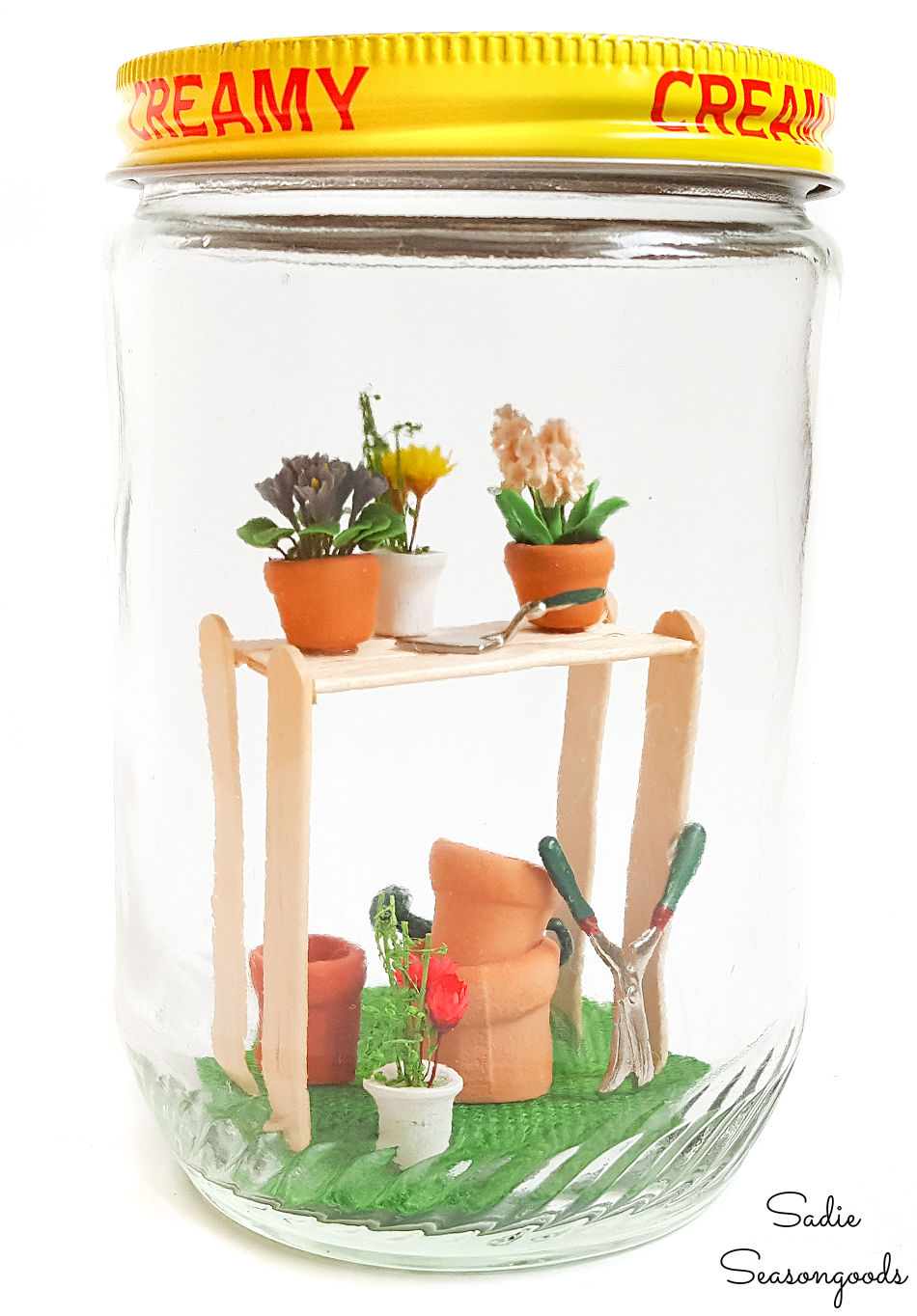 Fairy Garden in a Jar as a Spring Decorating Idea