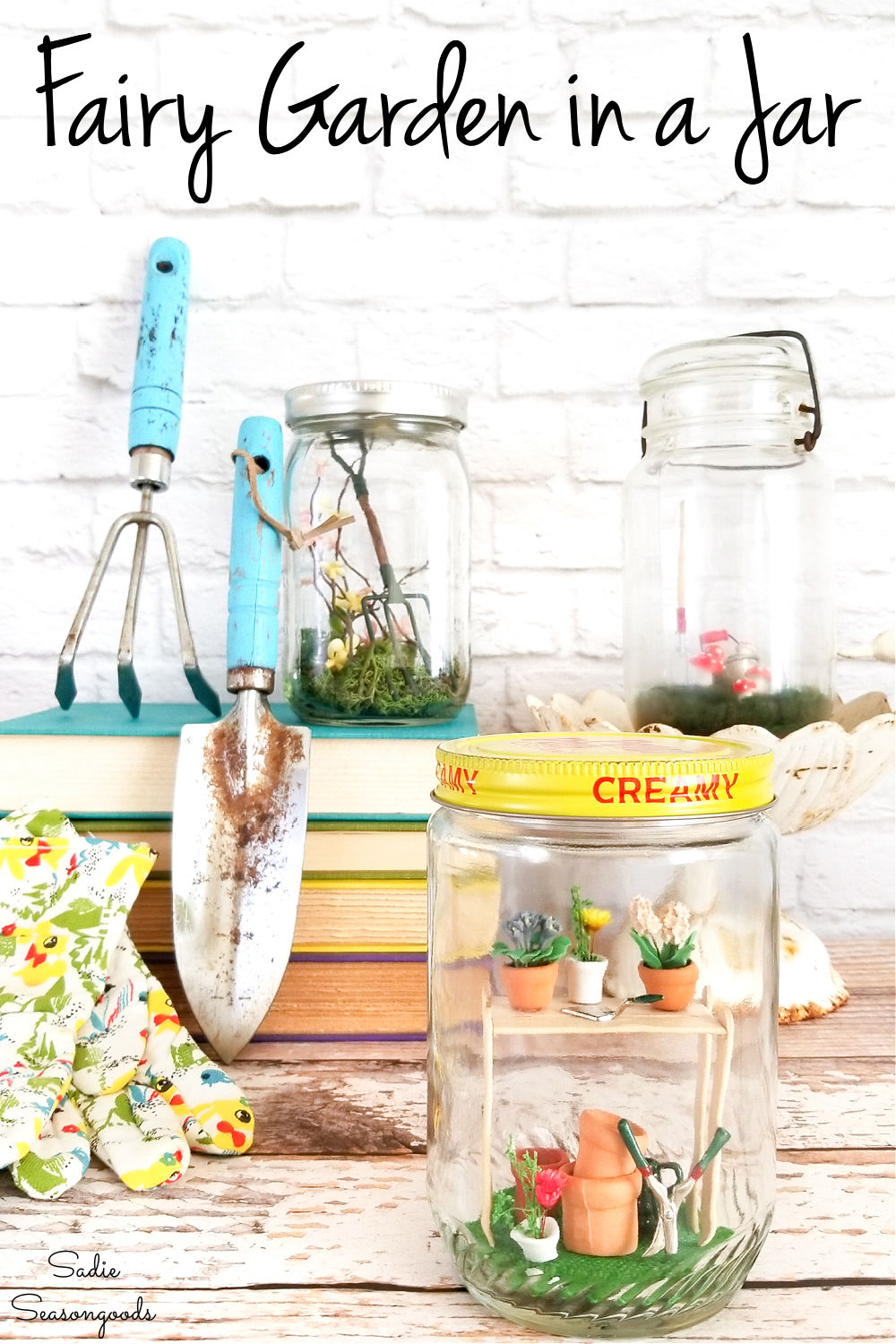 spring decorating ideas with vintage jars