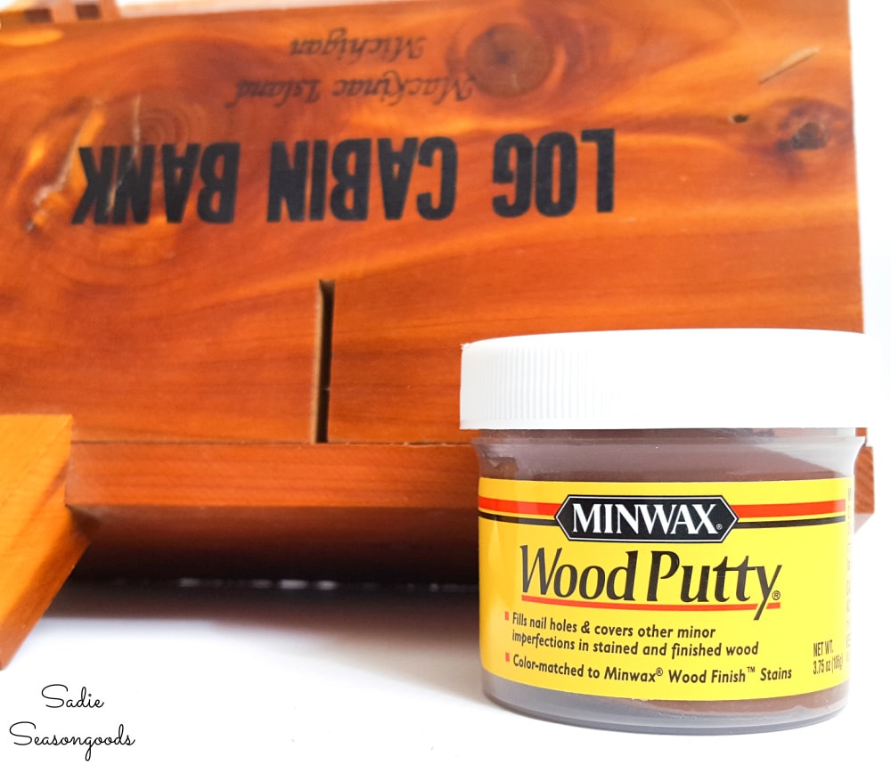 Wood putty to seal up a coin slot