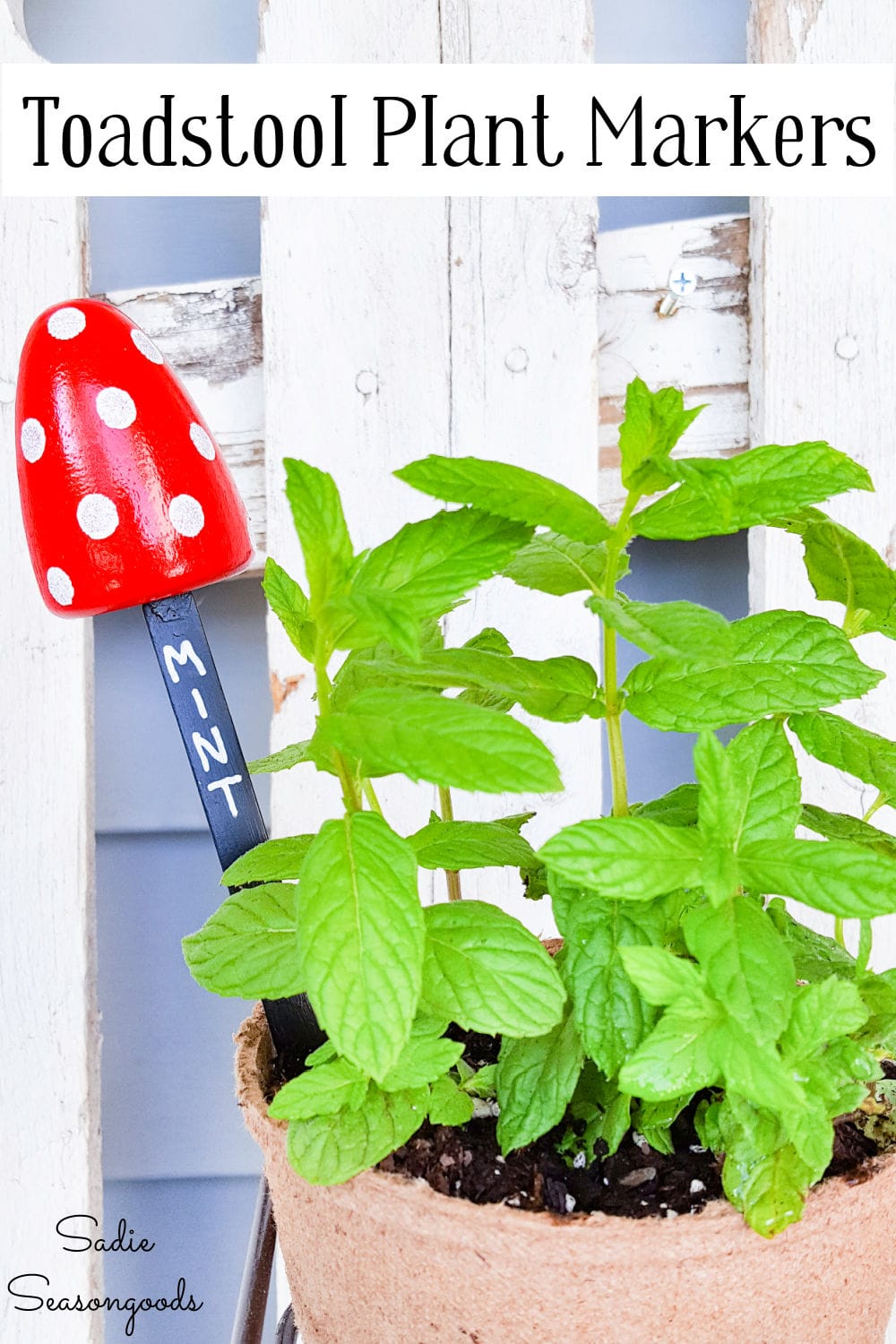 vintage shoe trees as diy garden markers