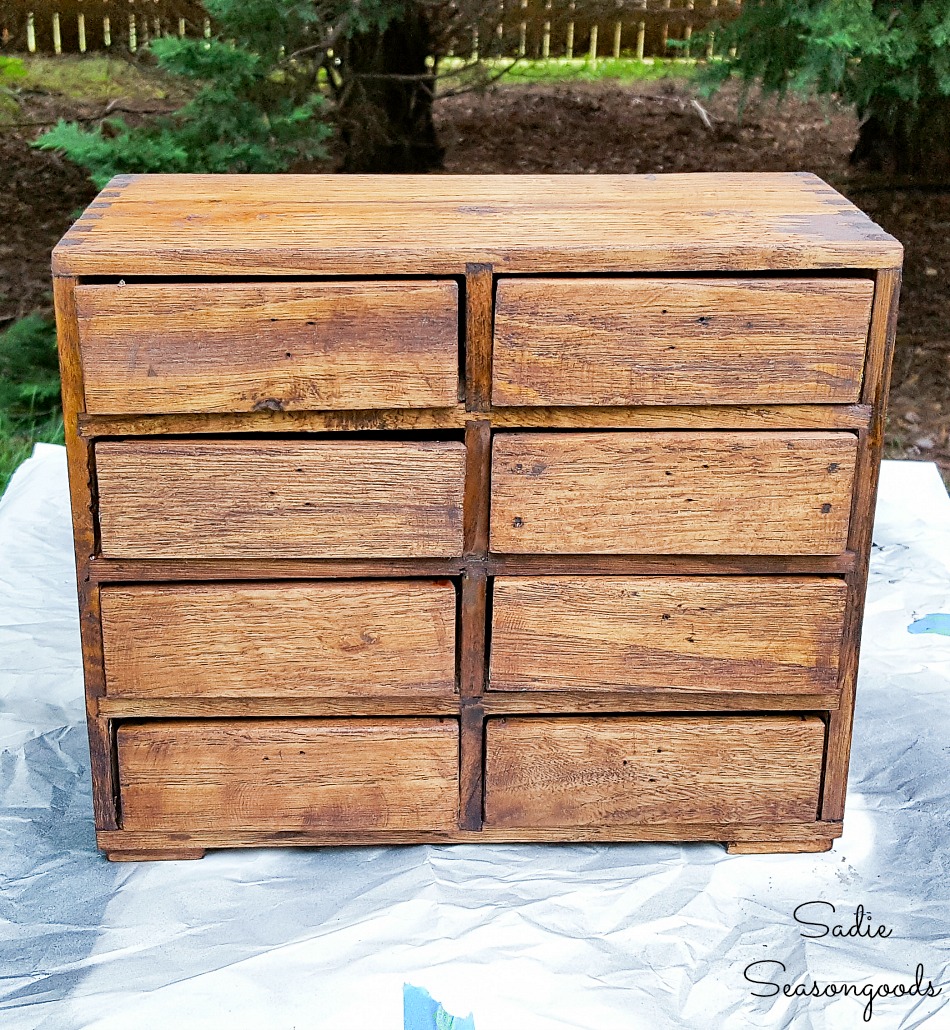 Getting the look of an old library card catalog with honey wood stain