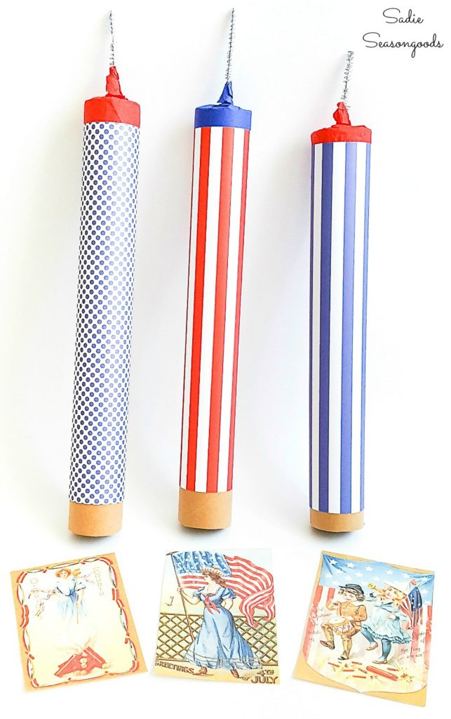 Fake Firecrackers from Craft Tubes for Independence Day