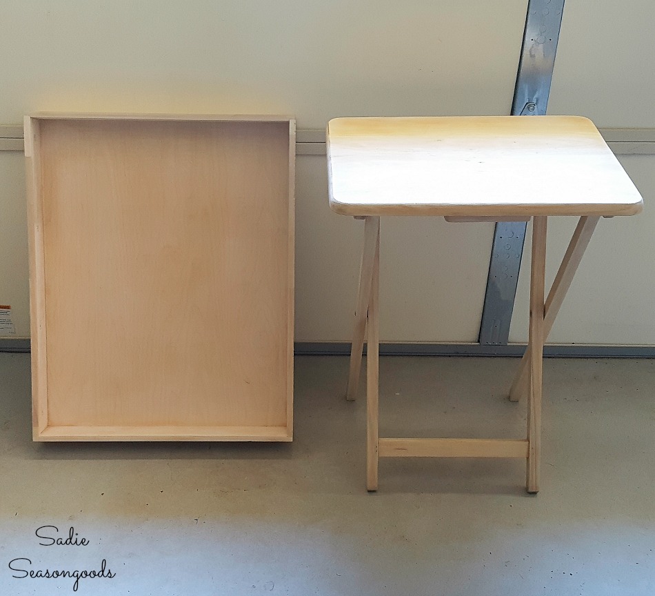 Building a planter bench with a wooden tray table and shallow drawer