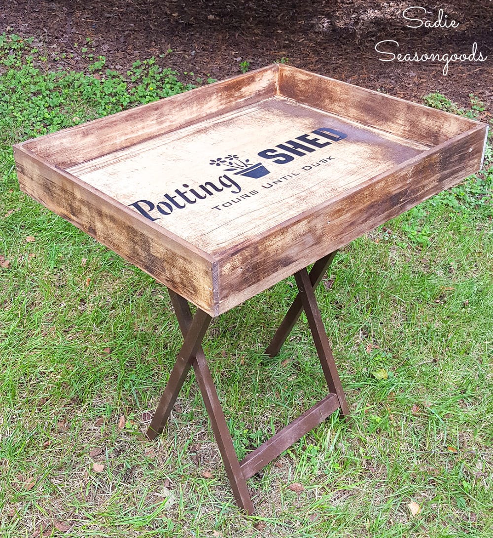 portable potting bench