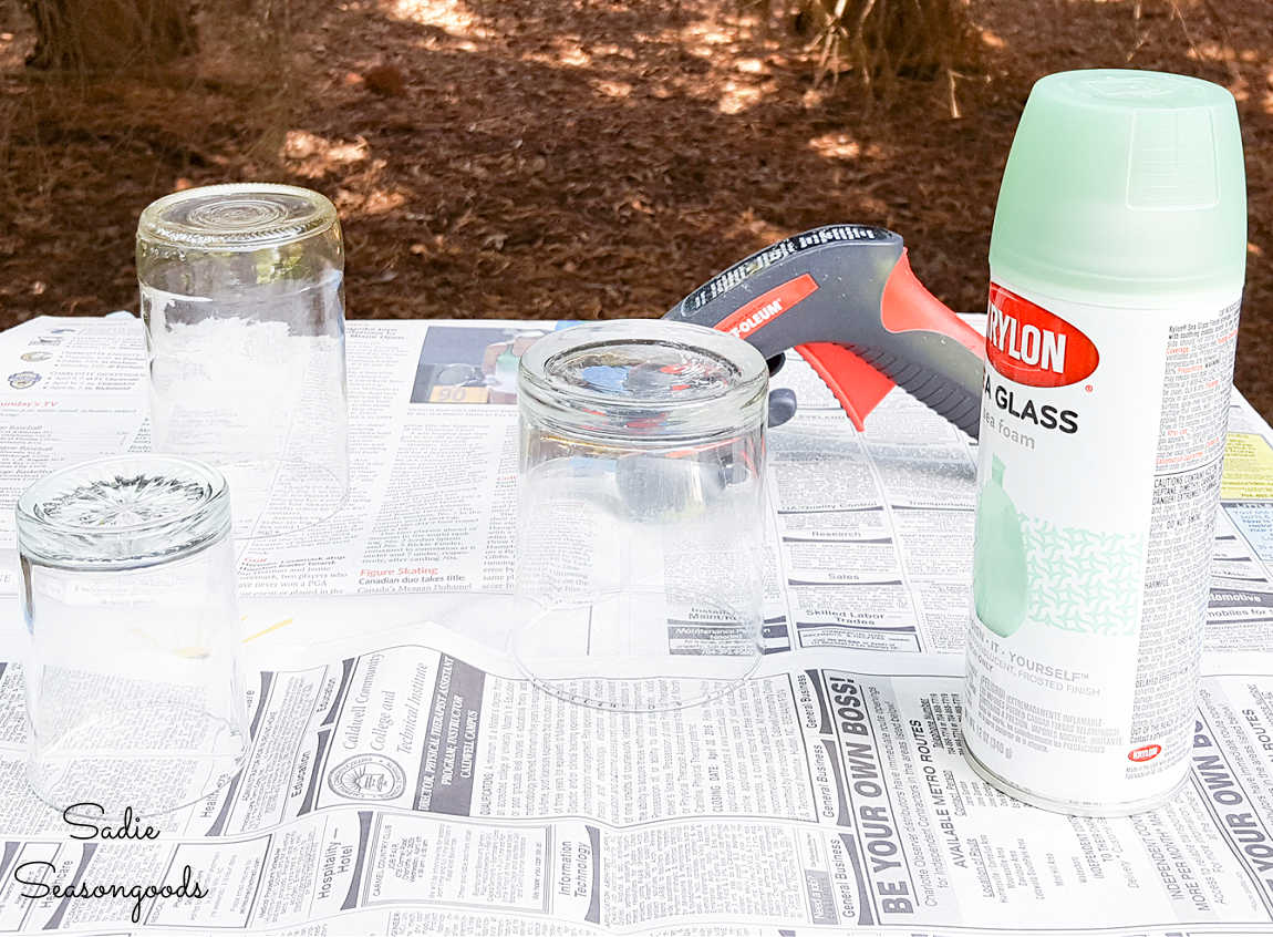 sea glass spray paint on glass