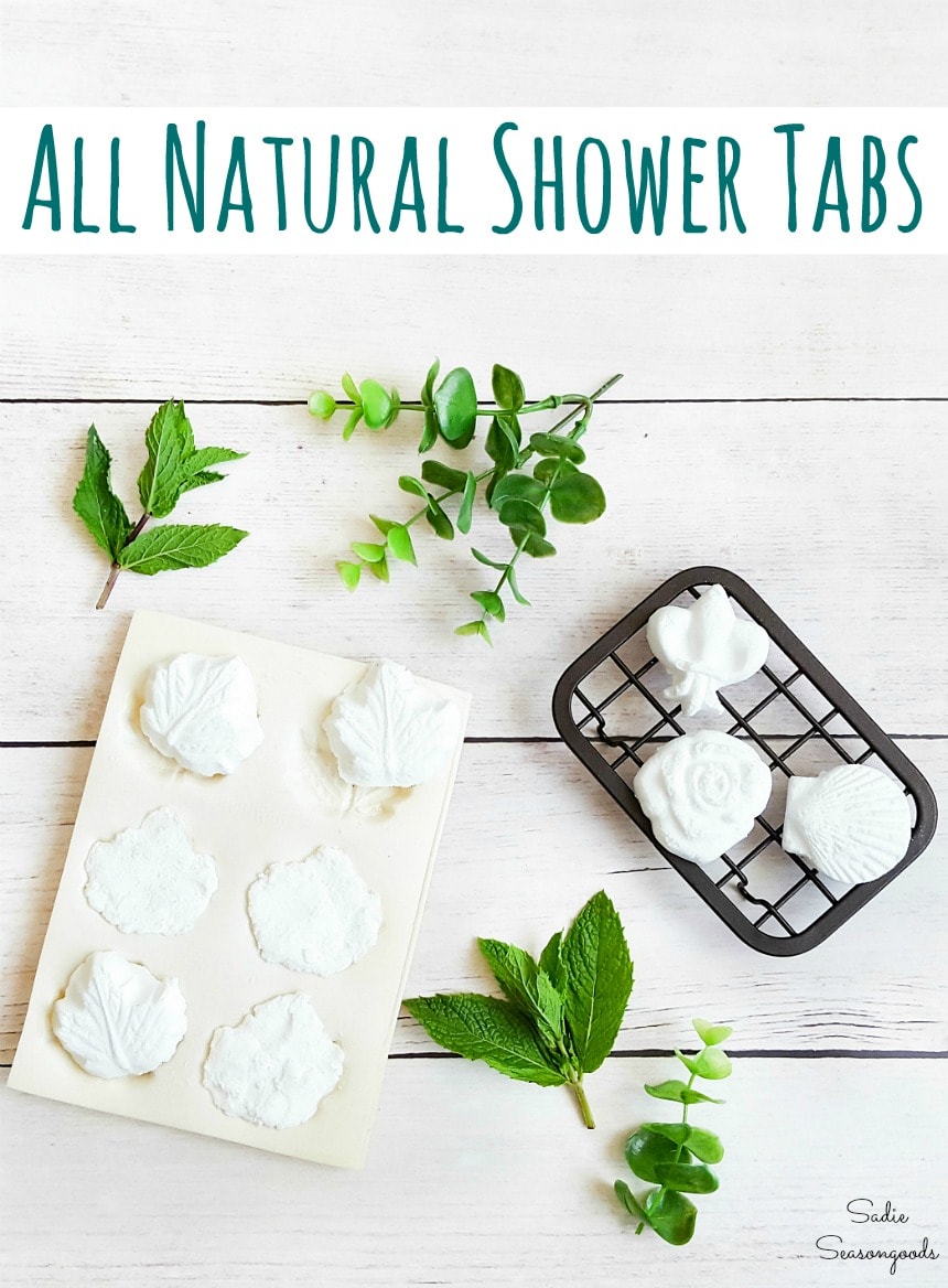 Shower tabs with essential oils for stuffy nose