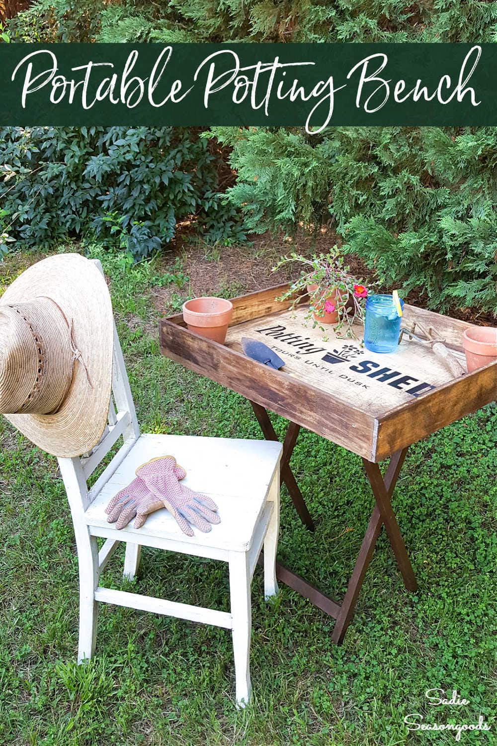 small potting bench