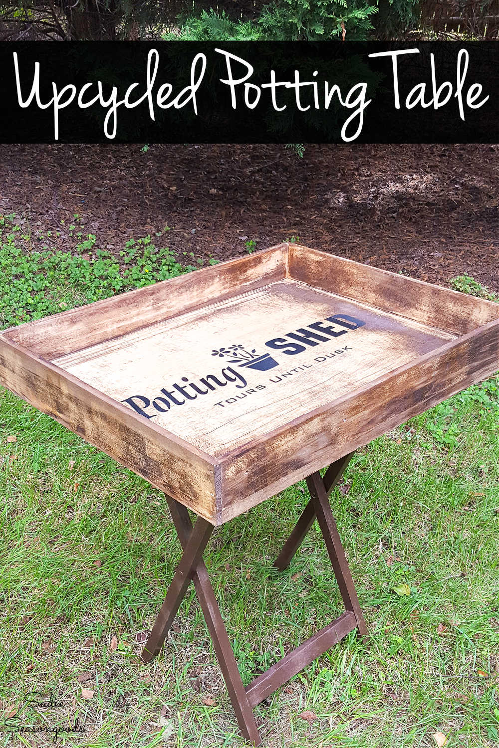 small potting table