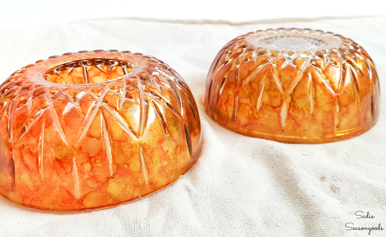 Getting the look of stained glass on glass pumpkins