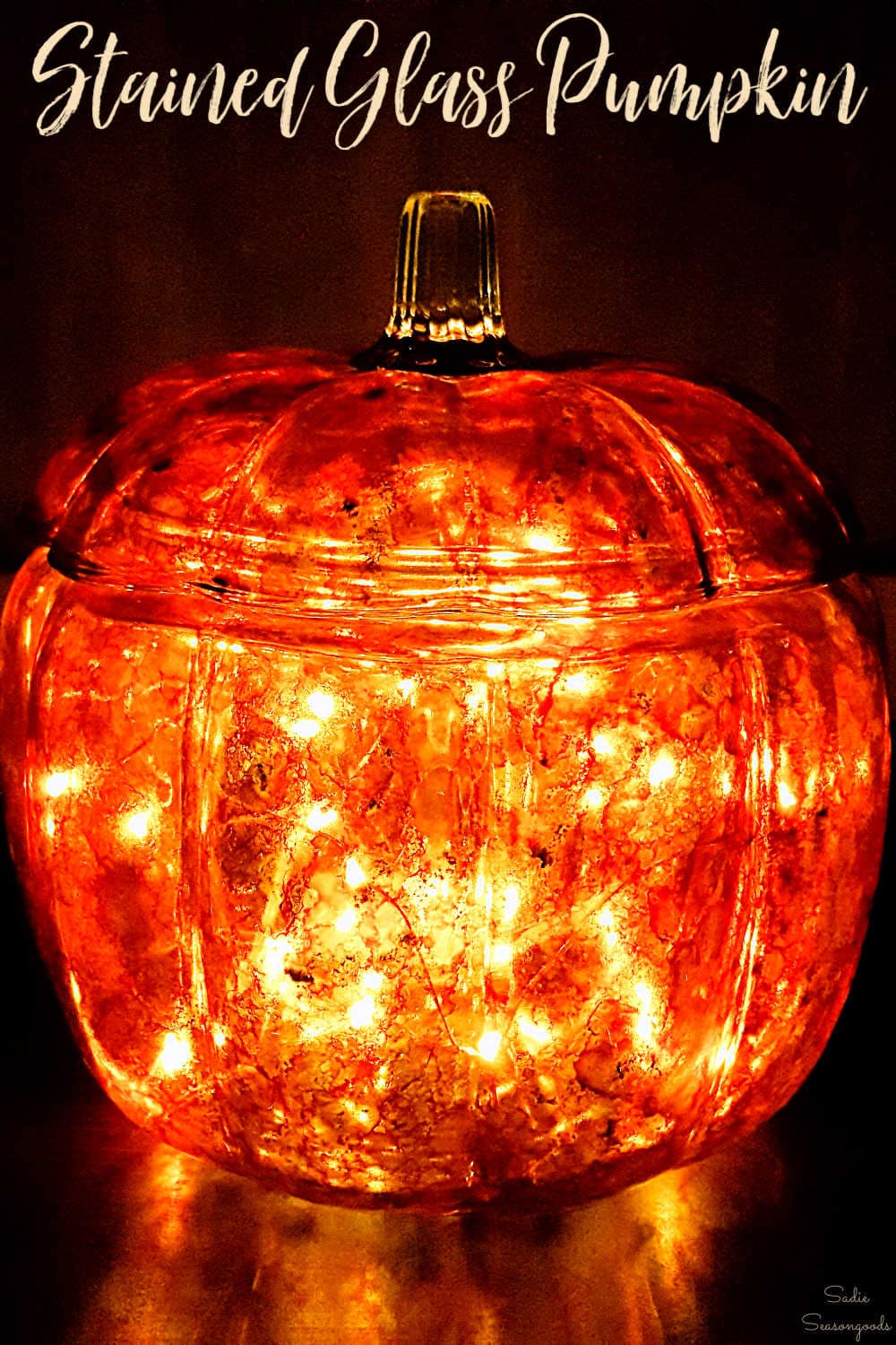 glass pumpkin jar